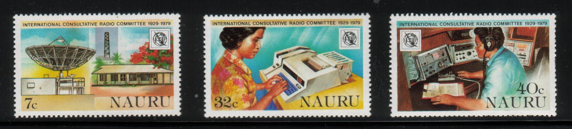 NAURU 1979 RADIO ITU SET OF 3 NHM - Nauru