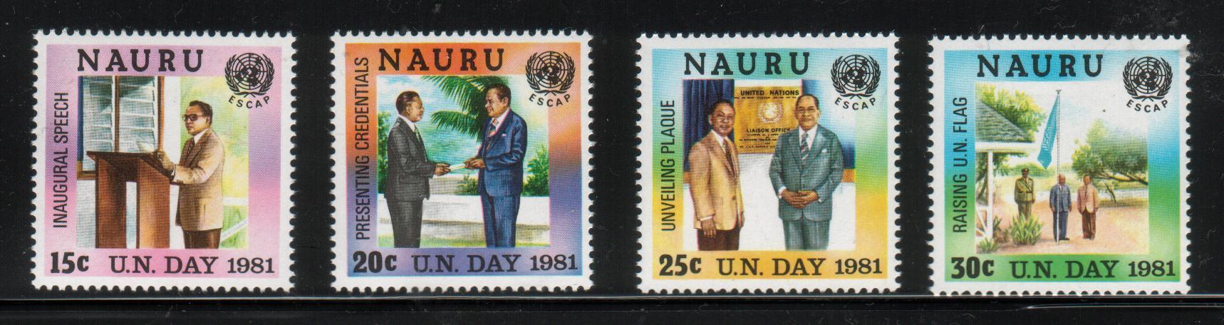 NAURU 1981 UN DAY SET OF 4 NHM - Nauru