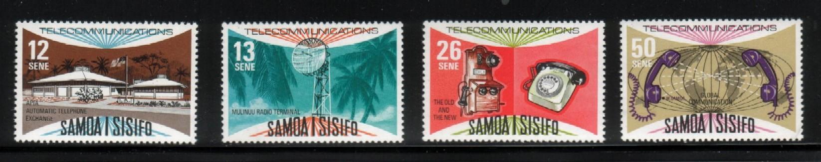 SAMOA 1977 TELECOMMS SET OF 4 NHM - Samoa (Staat)