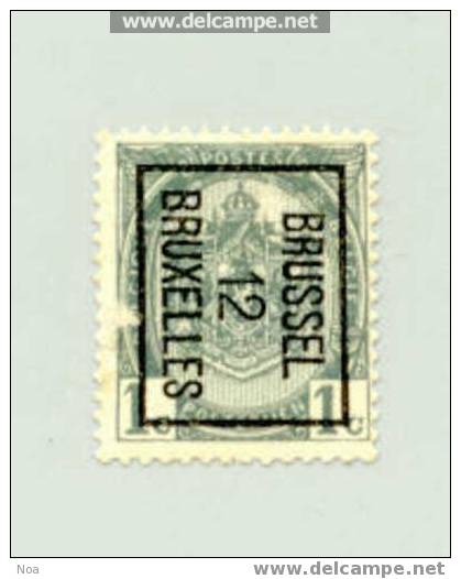 Belgique 1907 Y Et T N 81 Obl. - Typo Precancels 1906-12 (Coat Of Arms)
