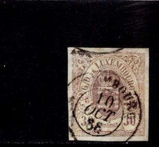 6868 - Luxembourg 1859 - Yv.no.9 0blitere - 1859-1880 Armarios