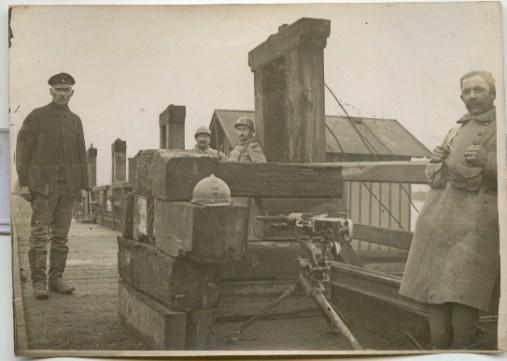 Spire Palatinat Mitrailleuse Sur Le Pont De Bateaux Sur Rhin - War 1914-18