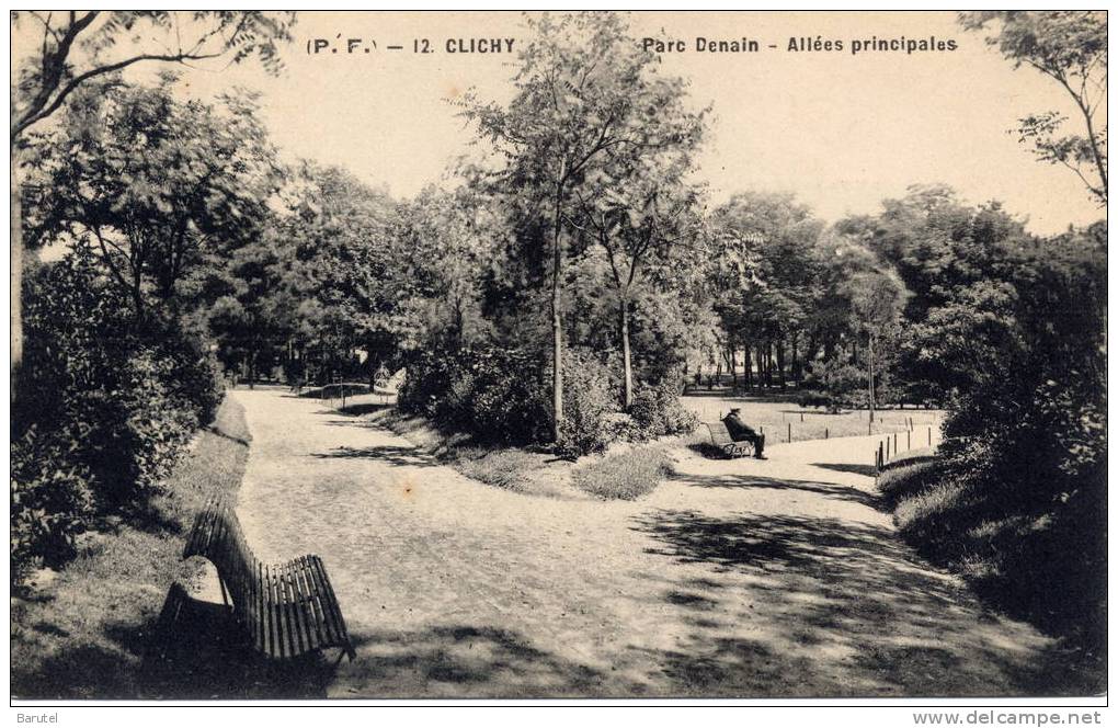 CLICHY - Le Parc Denain. Allées Principales - Clichy