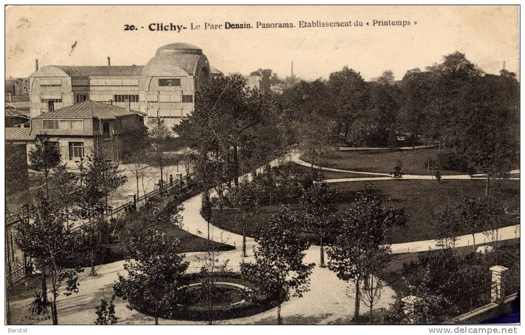 CLICHY - Le Parc Denain. Panorama. Etablissement Du "Printemps" - Clichy