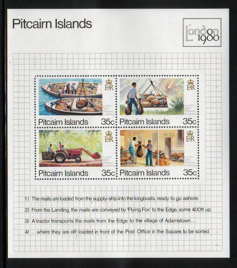 PITCAIRN 1980 LONDON 1980 MS NHM - Pitcairninsel