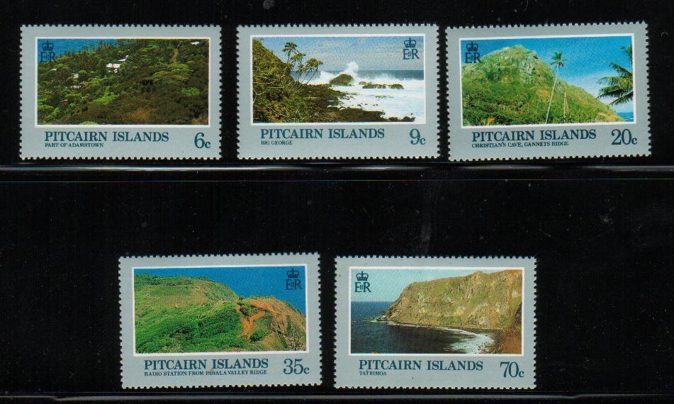 PITCAIRN 1981 ISLAND SCENES SET OF 5 NHM - Pitcairn