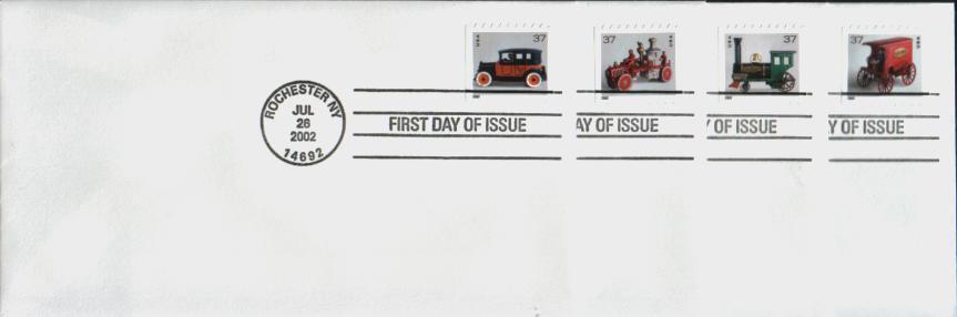 USA Toy Stamps On FDC - 1991-2000