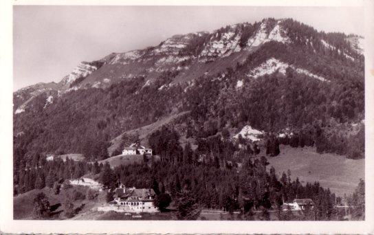 CPSM Du Pays De Gex, La Route Blanche PARIS GENEVE: De Gex Au Col De La Faucille, Les Hôtels Du Pailly - Gex