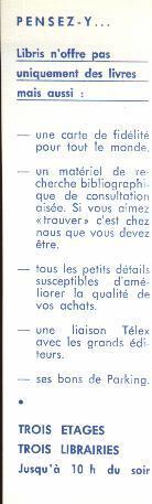Marque-page Publicitaire LIBRIS (TOISON D'OR) BRUXELLES - Lesezeichen