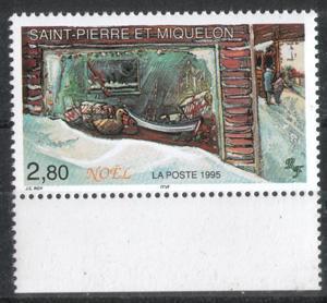 Timbres De St. Pierre & Miquelon Tp ** Noel 1995 Bord De Feuille SUPERBE - Altri & Non Classificati