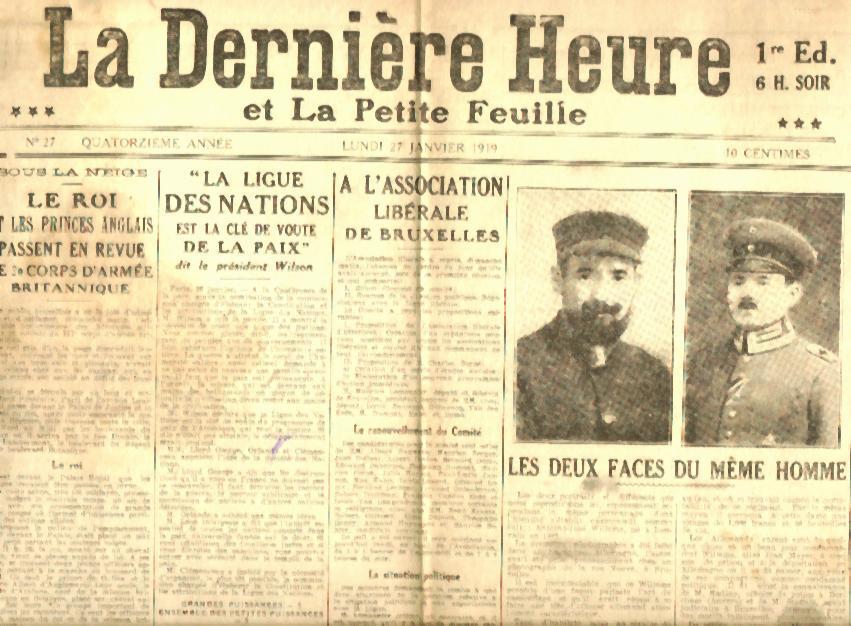 La Dernière Heure Et La Petite Feuille 27/1/1919 Willems Louvain Prinkipo Liebknecht Cavell Boxe - Documents Historiques