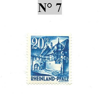 Timbre D"allemagne  Rheinland-pfalz N° 7 - Collections