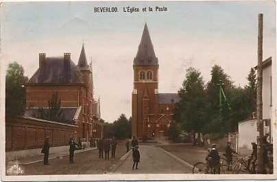 Beverloo - L'Eglise Et La Poste - Leopoldsburg (Kamp Van Beverloo)