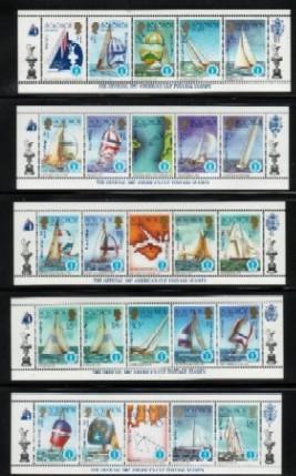 SOLOMON ISLANDS AMERICAS CUP 1987 SET OF 50 NHM (IN 10 MS OF 5) - Voile