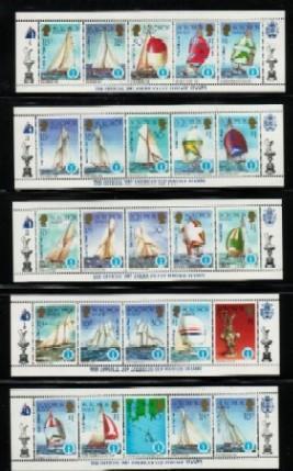 SOLOMON ISLANDS AMERICAS CUP 1987 SET OF 50 NHM (IN 10 MS OF 5) - Voile