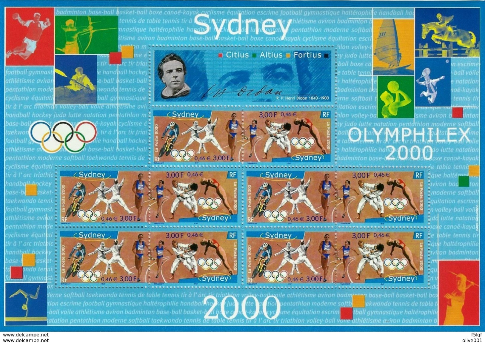 Timbres De Fance, Bloc De 2000 ** Jo De Sydney, A Voir, SUPERBE !!!!! Fraicheur Postale. Départ 50 % De La Cote - Summer 2000: Sydney