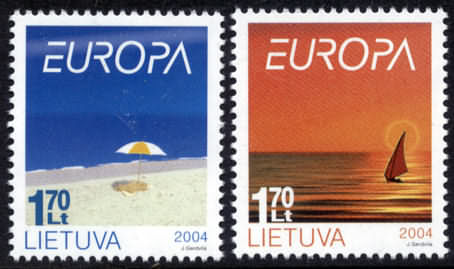 LITHUANIA - LITUANIE - LITOUWEN : 10-04-2004 (**) 2v : "Europa CEPT 2004 - HOLIDAYS" - 2004