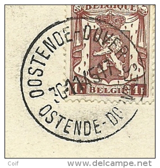 715 Op Postkaart "Ostend The Mail "Prince Albert"" Met Stempel OOSTENDE-DOUVER / OSTENDE-DOUVRES Op 30/11/45 - 1935-1949 Small Seal Of The State