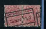 138 (2) Met Spoorwegstempel AMOUGIES N°1 - 1915-1920 Albert I