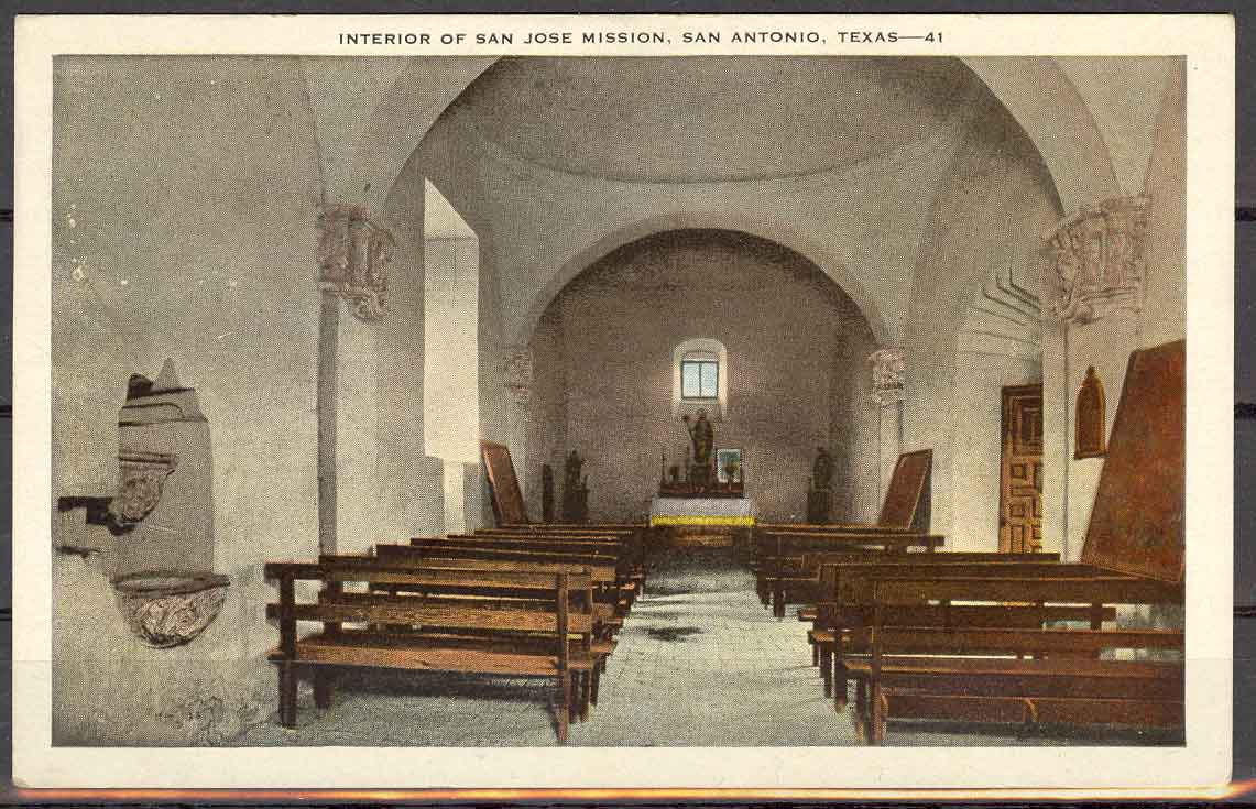 Intérieur De La Mission San Jose, San Antonio, Texas. - San Antonio