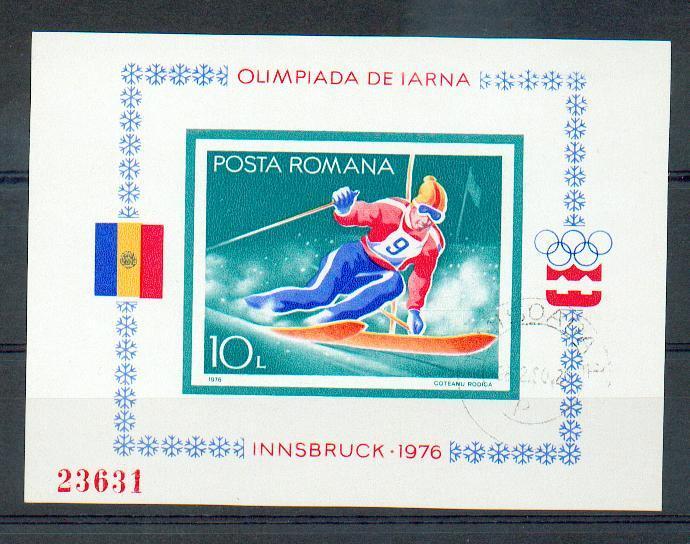 Roemenië BL123a Niet Getand-non Dentelé, Yvert = 100 €, Aan 25% !!! (1212) - Winter 1976: Innsbruck