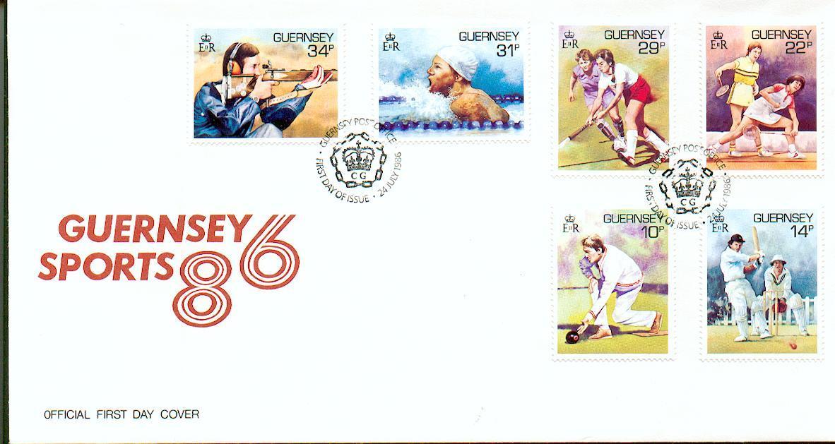 FDC Guernsey (0698) - Swimming