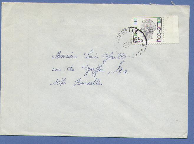 1744 Met Plaatnummer 4 Op Brief Met Sterstempel * JUPRELLE * - 1970-1980 Elström