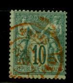 FRANCE Nº 65 Obl. C A D Rouge - 1876-1878 Sage (Type I)