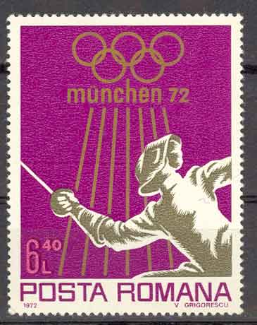 Roumanie 1972. Escrime. Jeux Olympiques De Munich 1972. - Scherma