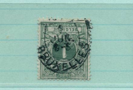 26 (o) Met Eliptische Stempel BRUXELLES - 1869-1888 Lion Couché