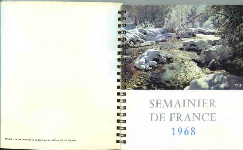 AGENDA 1968  Semainier De France  NEUF - Otros & Sin Clasificación