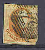 COB 12A Oblitéré P24 Bruxelles (lot 236d) - 1858-1862 Medallions (9/12)