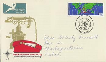 RSA 1973 FDC With Addresse Nr. 32 Telecom #1345 - FDC