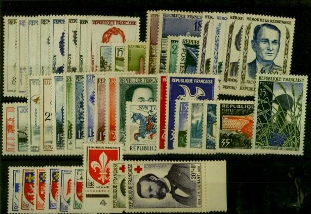 ANNEE 1958 Du Nº 1142 Au 1188 ** 47 Timbres - 1950-1959