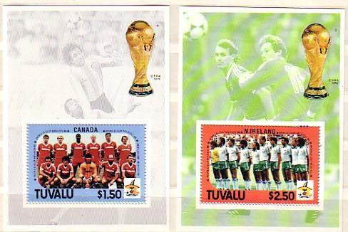 TUVALU  FOOTBALL - WF 1986 MEXICO  2 S/S-MNH - 1986 – Mexico