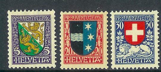 SWITZERLAND 1926 PRO JUVENTUTE Mint Hinged 218-221 Not Complete # 1509 - Neufs