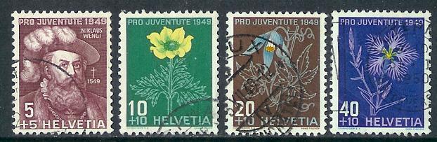 SWITZERLAND 1949 PRO JUVENTUTE Used 541-544 # 1534 - Used Stamps