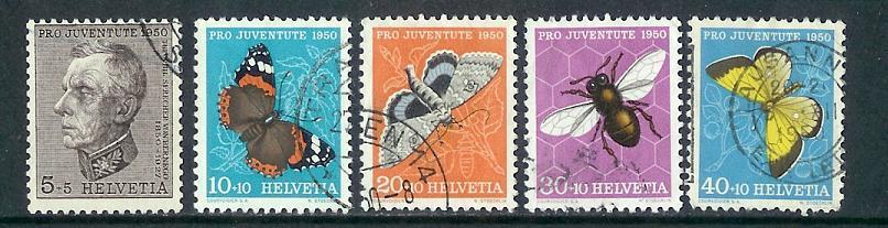 SWITZERLAND 1950 PRO JUVENTUTE Used 550-554# 1535 - Used Stamps
