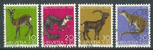 SWITZERLAND 1967 PRO JUVENTUTE Used 866-869 # 1554 - Used Stamps