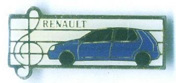 Renault : Cle De Sol Et Voiture Bleue - Renault