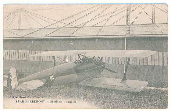 SPAD-HERBEMONT - Bi Places De Chasse (au Dos Manuscrit : Istre 27-07-25 )  Aviation - Istres