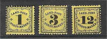 GERMANY, BADEN, POSTAGE DUE STAMPS 1862, COMPL F/VF LH - Mint