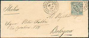 N°16 - 25 Centimes Vert-bleu, Obl. Dc MONTE-CARLO S/ENv. Du 8 Juin 1898 Vers Bologne  -- 133 - Altri & Non Classificati