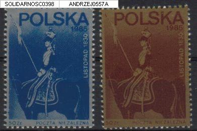 POLAND SOLIDARNOSC NOVEMBER 1830 SET OF 2 (SOLID0398) - Viñetas Solidarnosc