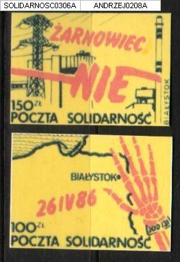 POLAND SOLIDARNOSC NO TO ZARNOWIEC POWER STATION THICK CARD (SOLID0306A) - Solidarnosc Labels