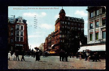 629 - Bruxelles Ayant Voyage 1912 - Entree Du Bd.du Nord - Lanen, Boulevards