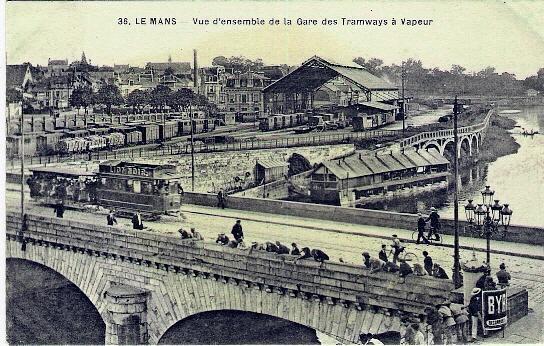 D72- LE MANS - VUE D´ENSEMBLE DE LA GARE DES TRAMWAYS A VAPEUR - Le Mans