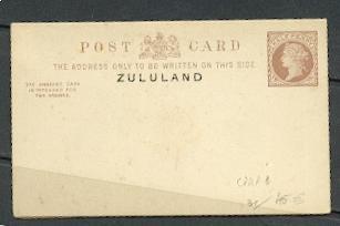 ZULULAND - CARTE POSTALE REPONSE PAYEE HIGGINS N° 1 - Zululand (1888-1902)