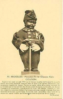 Bruxelles Brussel Manneken-Pis Menneken-Pis En Chasseur Alpin - Personnages Célèbres