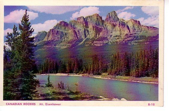 CARTE POSTALE  DU CANADA : CANADIAN ROCKIES - Mt EISENHOWER - Andere & Zonder Classificatie